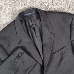 Ralph Lauren Men's 46 Regular Fit 100% Wool Gray Crosshatch Mens Blazer